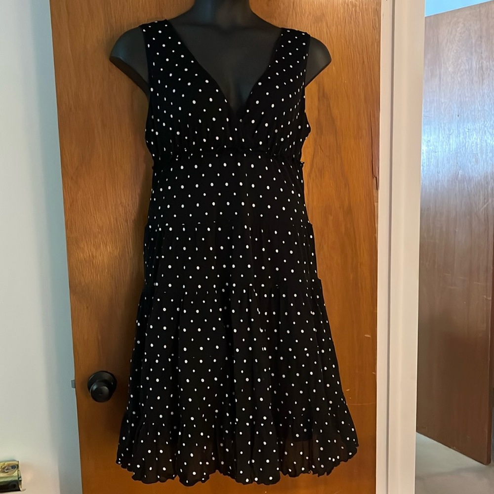 Polka dot flowy dress